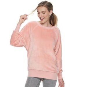 Oversized velour sweatshirt